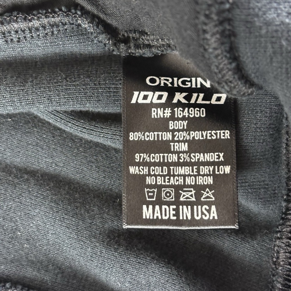 Origin The 100kilo Hoodie Mens‎ XS Full Zip Made USA Black Hooded Made For Life - Picture 10 of 10